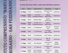 Calendario manifestazioni di fine anno scolastico