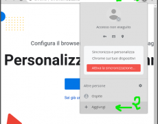 Aggiungi un'utenza a Chrome